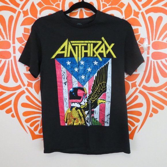 Metal Band Anthrax Black T-Shirt S/M - Picture 2 of 2